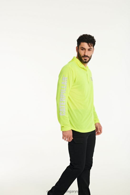 HU Caterpillar férfiak hivis upf kapucnis hosszú ujjú póló sárga F4P68D222 | felsők és felsőruházat