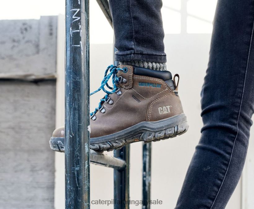 HU Caterpillar nők mae acél orrú vízálló munkacipő fekete F4P68D276 | munkacsizma
